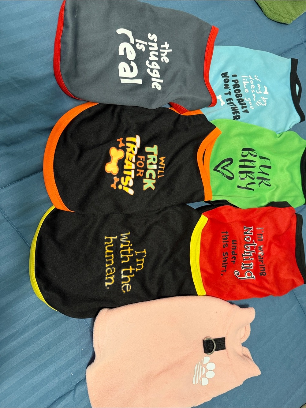 Assorted Cute & Funny Dog Tank Tops - Multi Color Pack